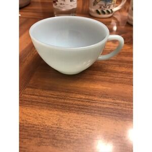 Fire King baby‎ blue cup with handle glass